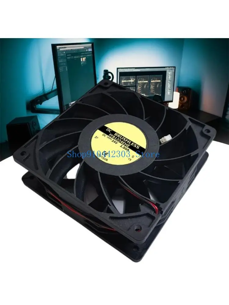 

652F Powerful Ventilation Fan 120mm DC24V 1.50A for Electronic Equipment Cooling