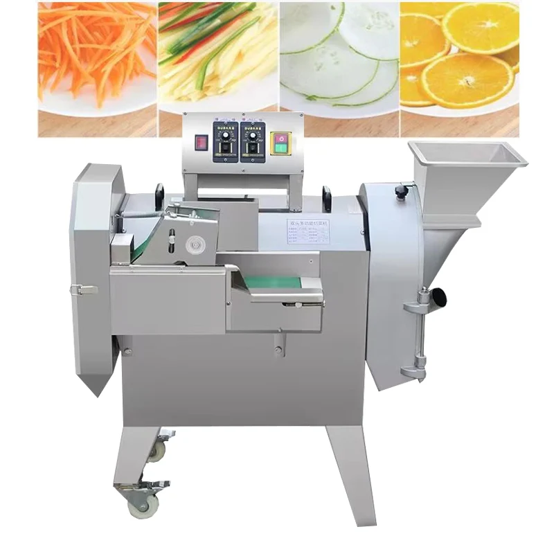 High Quality Double Head Vegetable Cutter Machine Industry Automatic Vegetable Leeks Celery Sweet Potatoes Taro Cutter Machine