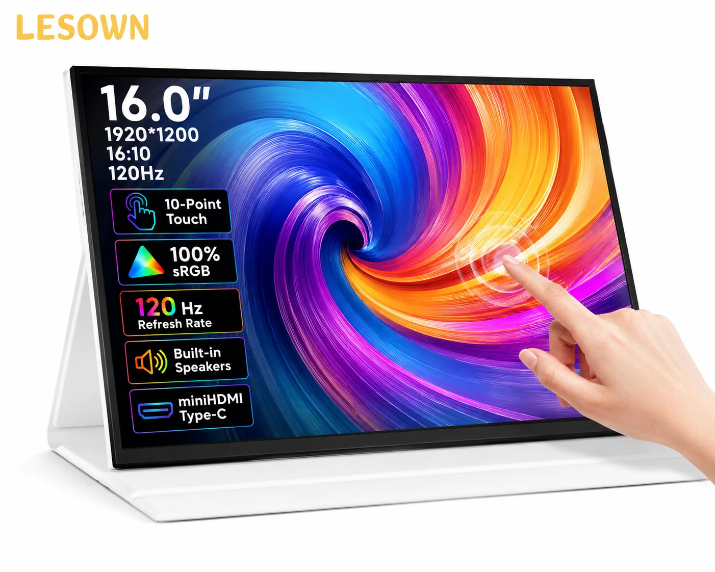Gaming Console X20 - LESOWN High-Refresh 120Hz 16in Portable Touchscreen