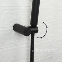 Black Brass Handheld Shower Spray Head Holder Bracket Bathroom Sprayer Bidet Bracket Without Toilet Outlet Connector Hand With/