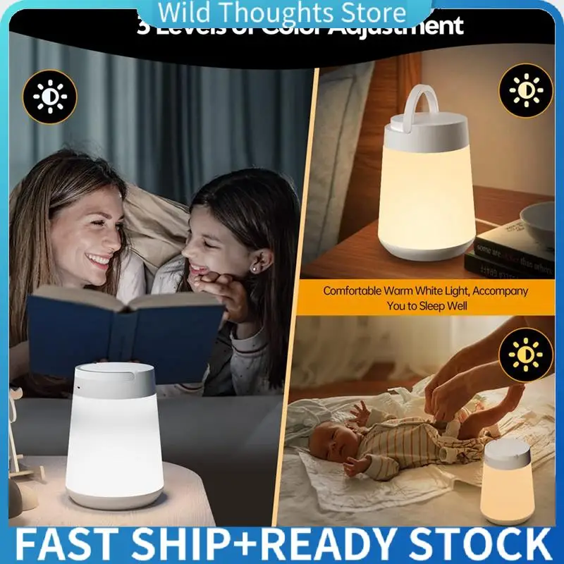 

Night Light For Kids, LED Touch Sensor Baby Night Light For Breastfeeding And Sleep Aid, Stepless Dimming Nursery Lamp-[Qahk]