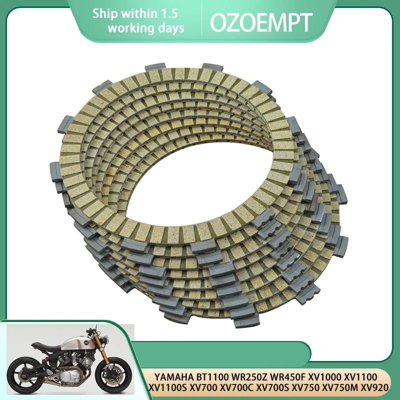 

Фибрирующая пластина сцепления OZOEMPT, подходит для YAMAHA BT1100 WR250Z WR450F XV1000 XV1100 XV1100S XV700 XV700C XV700S XV750 XV750M XV920