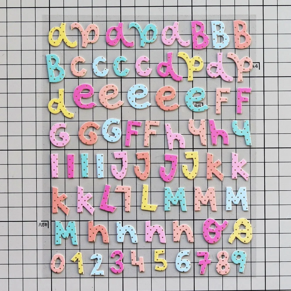 Creative Path A-Z English Alphabet Letter Stickers Vintage Self-adhesive Number Planner Junk Journal Scrapbooking Deco Stickers