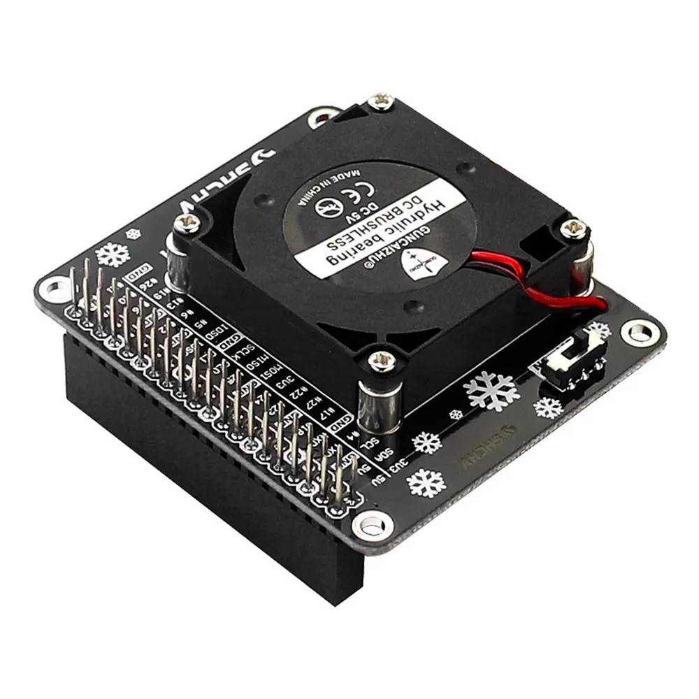 Imagem -04 - Placa de Expansão para Raspberry pi 4b Gpio Ventilador Turbo Ice Luz Led 4b 3b Mais 3b