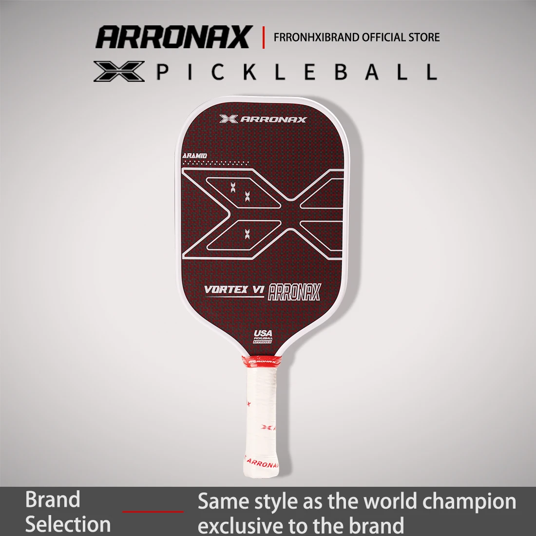 ARRONAX-Quad Carbon Pickleball Paddle, Cross-Weave Carbon Fiber, 16mm, 5.3 Inch Grip, PP Core Pickle Balls, Adults Children Rack