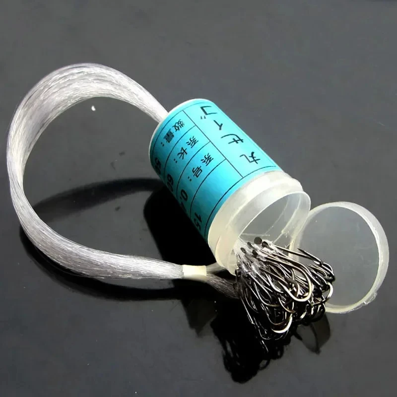 50pcs High Quality Barreled Fishing Hooks Featuring Sharp Thorns and Durable Thread Binding for Freshwater and Saltwater Fishing