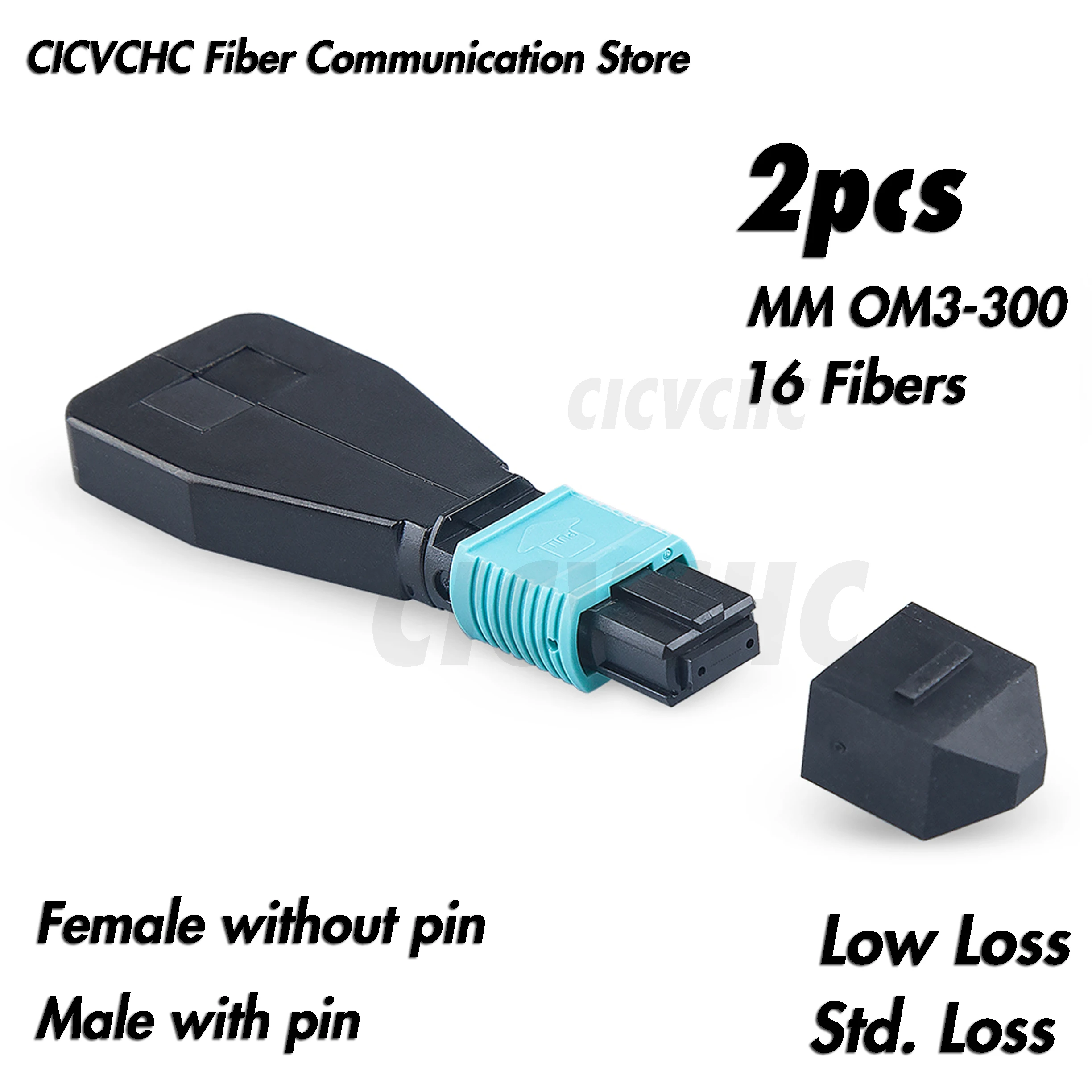 

2pcs 16 Fibers MPO/UPC Loopback Module Multimode OM3-300 with Elite or Standard Loss