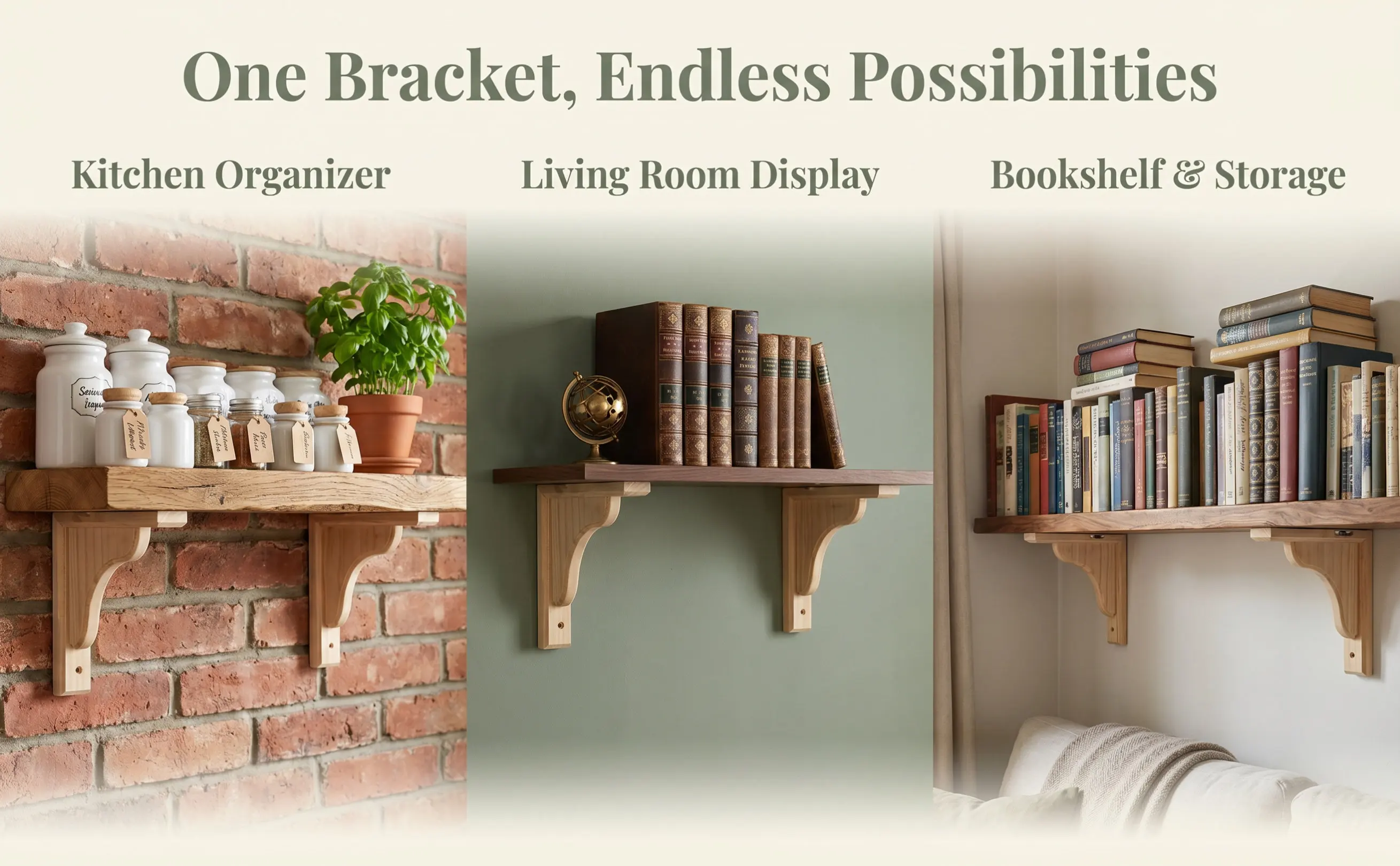 Triangular Support Bracket Solid Natural Wood Shelf Bracket for Floating Shelves Countertop Wall Storage Decorative Rustic