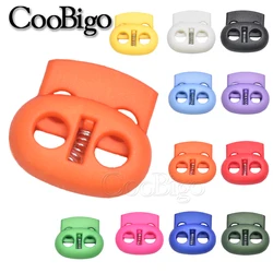 12pcs Plastic Cord Lock Stopper Toggle Clip Block Retainer for Drawstring Elastic Lanyard Paracord Rope Garment Bag Accessories