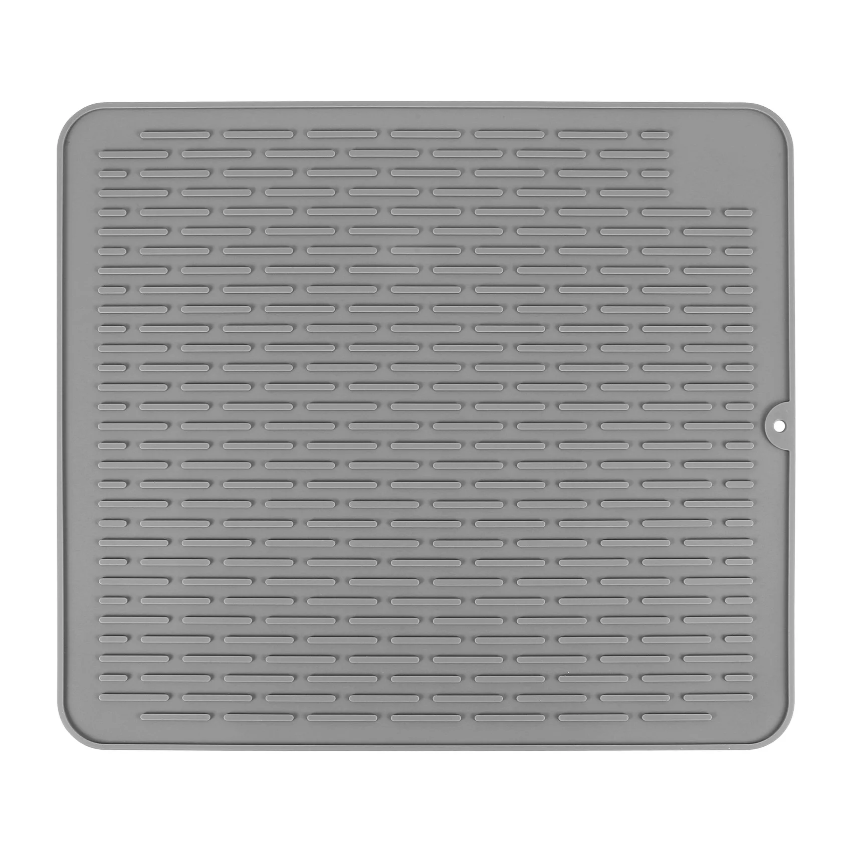 

Large Silicone Placemat Dish Drying Mat Kitchen Draining Table Drain Mat Sink Non-Slip Pad Durable Pot Holder Cup Coaster Gray