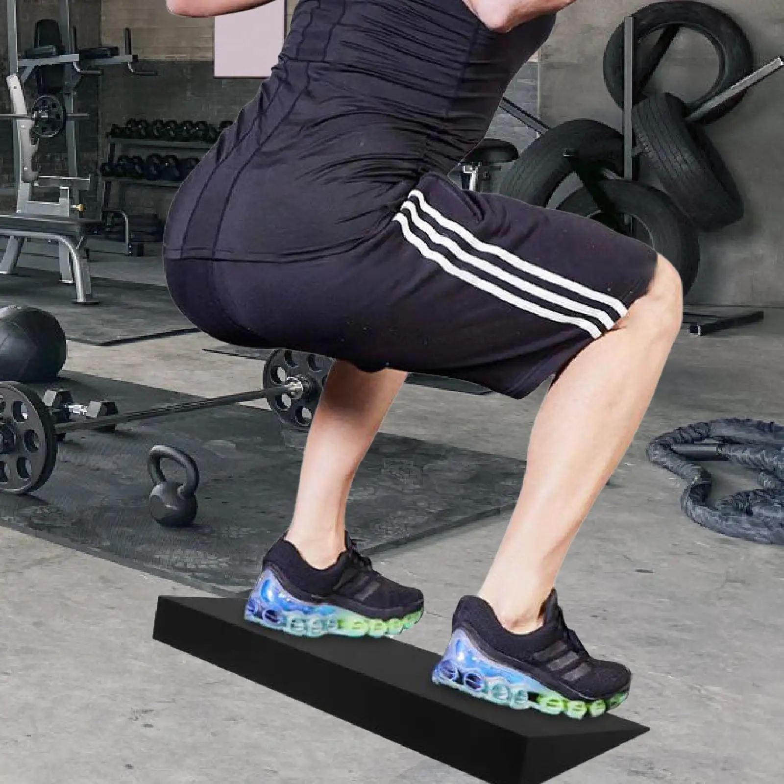 Keilblock, erhöhte Rückenstütze, leichter EVA-Schaum, rutschfestes, schräges Brett, Wadenstrecker für das Training