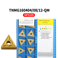 10pcs GESAC Original Carbide Inserts TNMG160404-QM TNMG160404-QM TNMG160404-QM GP1225 Turning Blades for Steel CNC Cutting Tools