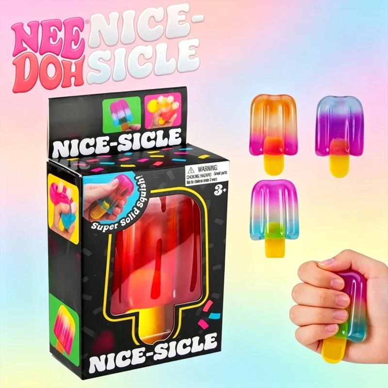 

Schylling Needoh NiceCube Sensory Squeezing blind box ToyIce Cream Squishy,Summer Sensory Stress Relief,for Pinching and Playing