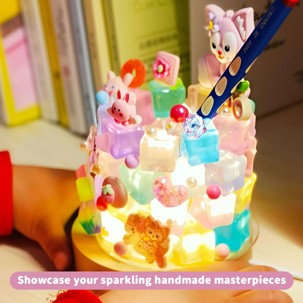 طقم حامل أقلام أكريليك DIY |   ألعاب حرفية كريستالية لحفلات الأطفال | حامل القلم الدوار |   ألعاب تخفيف التوتر للبالغين والأطفال #5