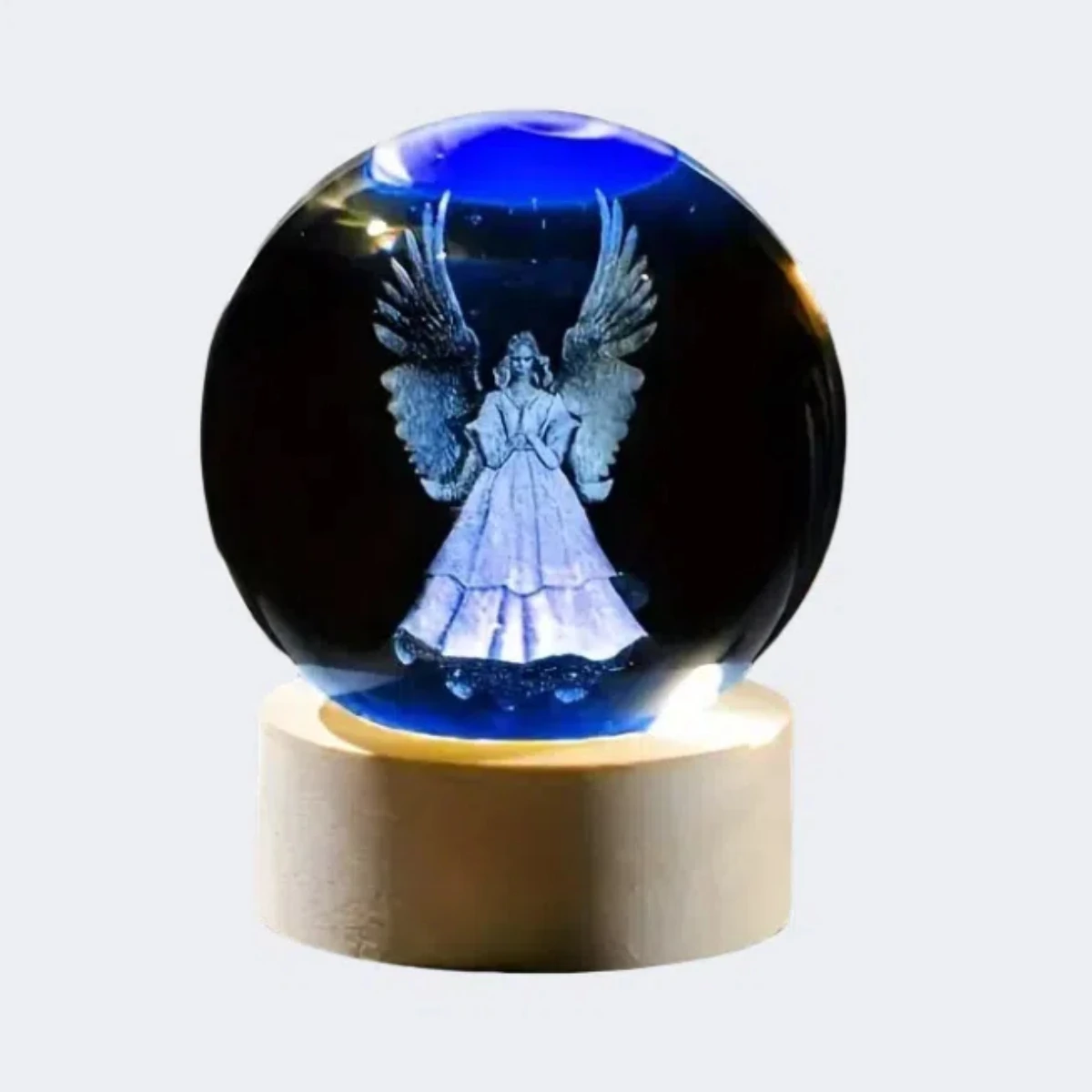 1pc, Guardian Angel 3D crystal ball night light, Valentine\'s Day, birthday, anniversary gift for wife, girlfriend, mother