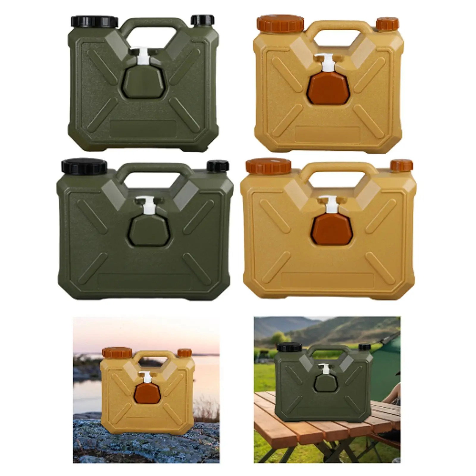 حاوية مياه مع دلو حنفية خزان مياه لصيد الأسماك وحقيبة الظهر والنزهات