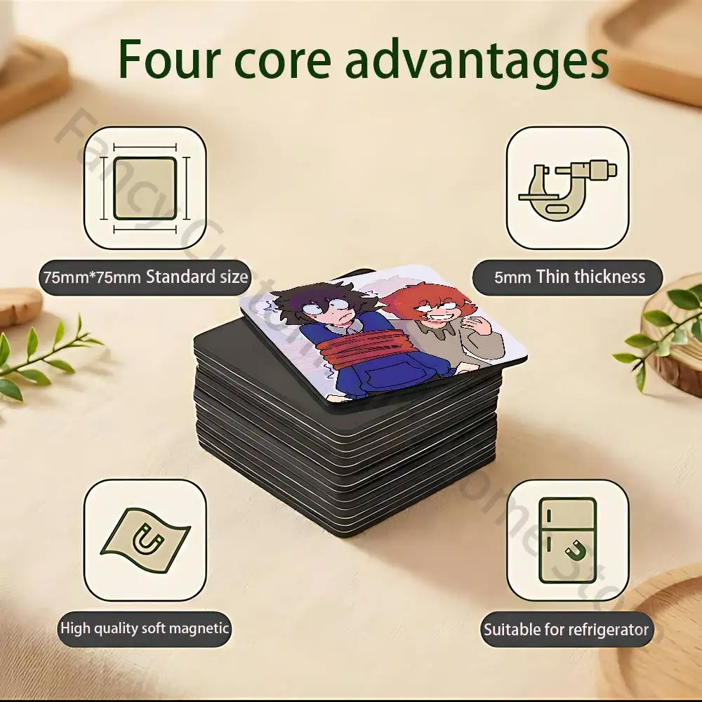 Will O-onewheatmark Mike Soft Magnetic Refrigerator Magnets Dimensions 75x75mm Personality Decorations Creative Gifts