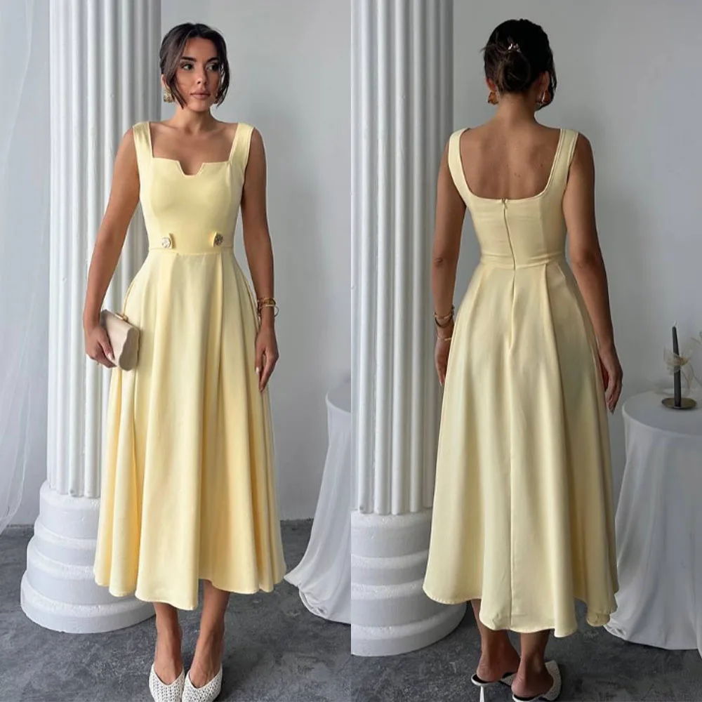 

High Quality Customized Strapless Backless Zipper Ankle Length Sleeveless Elegant Dress Women for Wedding Party Prom Dresses