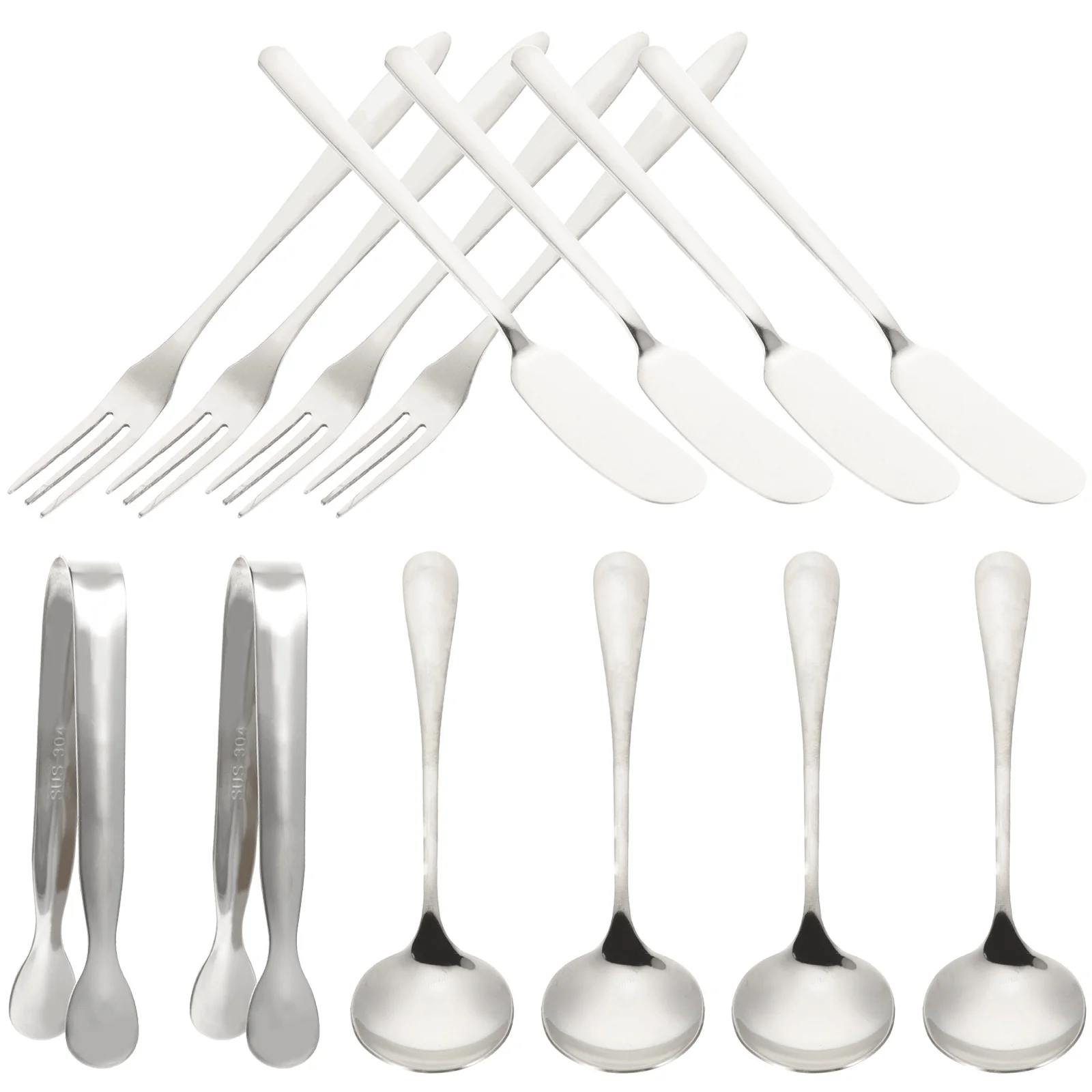 

Knife Set Stainless Steel Butter Spreader Dessert Fork Coffee Spoon Kitchen Baking Tools Cheese Slicer Portable Cheese Fork
