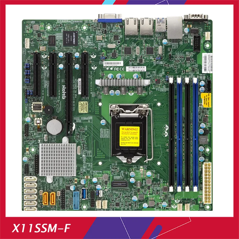 X11SSM-F แพคเกจอุตสาหกรรมเมนบอร์ดสําหรับ Supermicro Single-socket Server C236 E3-1200 v6 v5 SATA3 (6Gbps) LGA1151