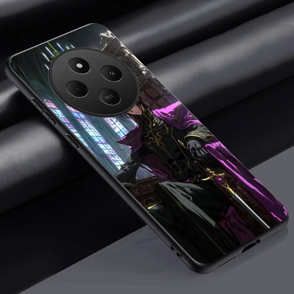 Code geass Classic Anime design Phone Case For Xiaomi Redmi 13C, 14C, Note14, 13, 12, 11, 10 Pro Plus S, Soft Black Phone Cover