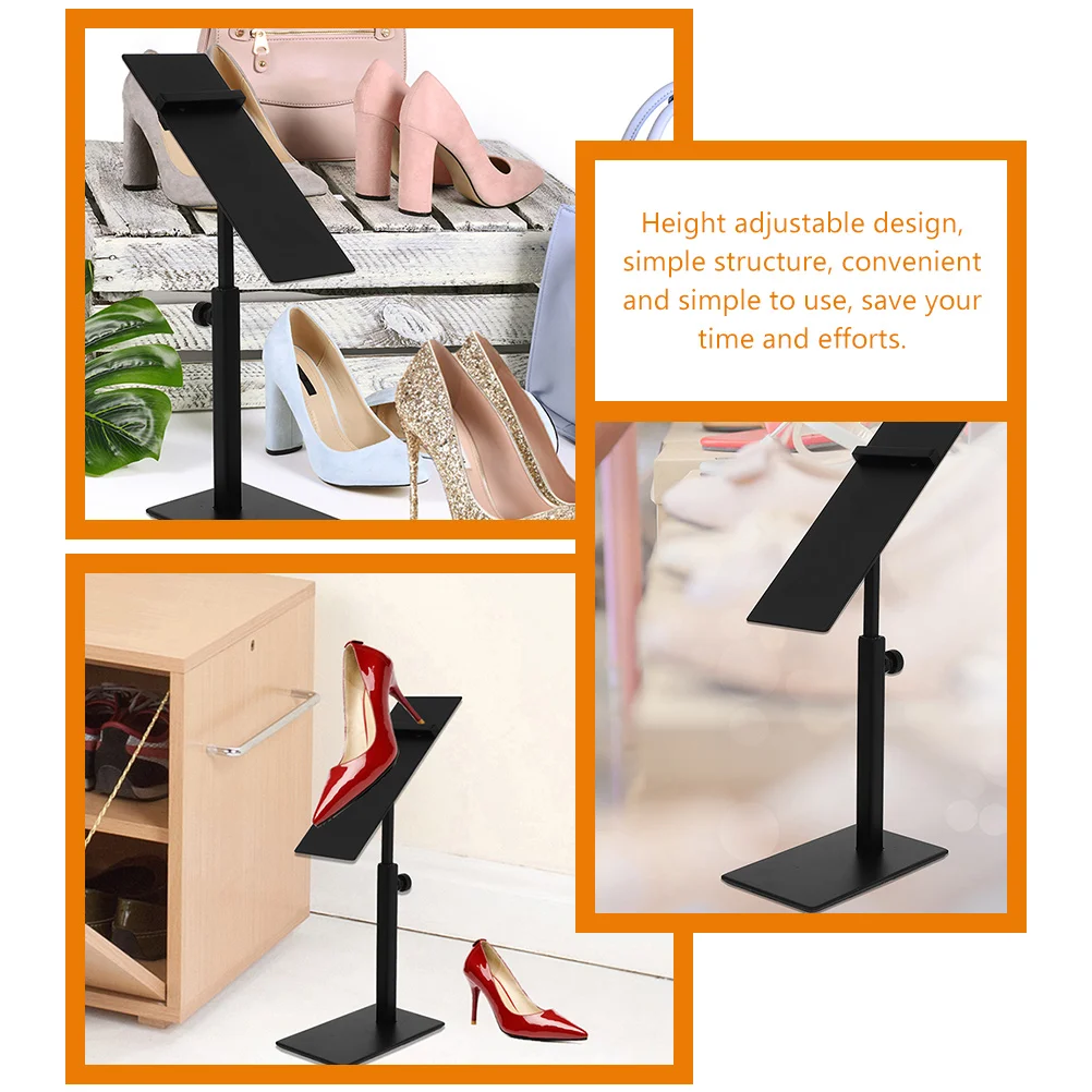 

2 Pcs 140x50mm Shoe Display Racks Adjustable Shoe Display Stand Right Angle Stainless Steel Fade Resistant Metal Shelf