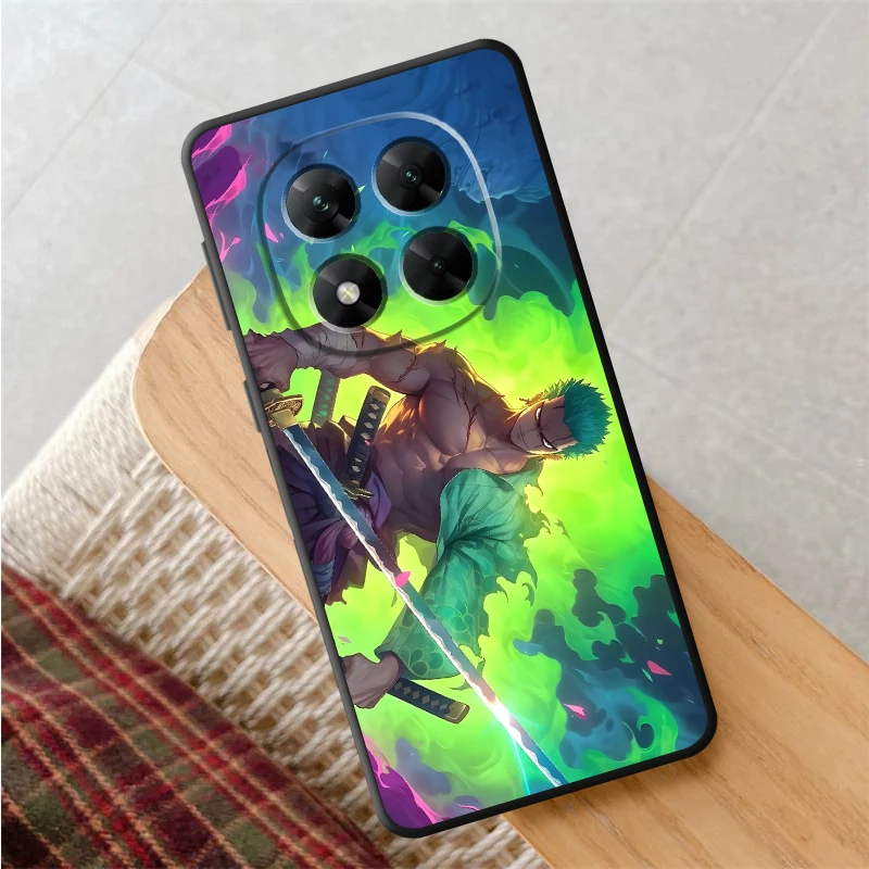 One Piece Creativity Zoro Case for Xiaomi Redmi Note 11s 13 14 Pro Plus 9 10 11 12 Pro 12s 9S 10S 7 8 Black Soft Phone Cover