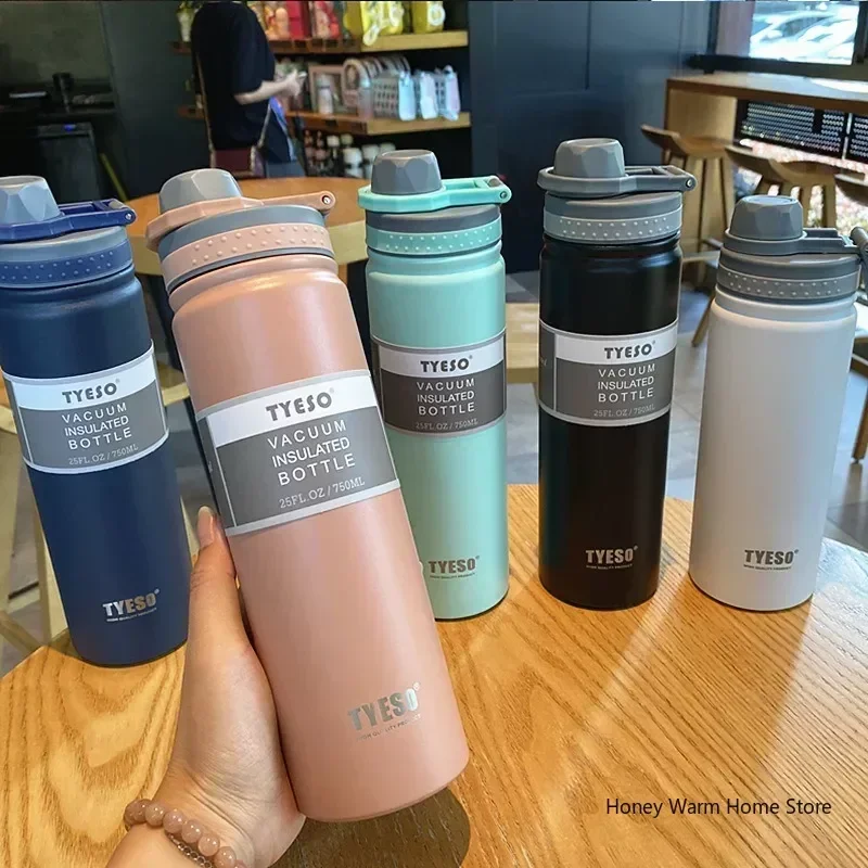 530/750ML Tyeso Thermosflasche Edelstahl Isolierflasche Isolierte Wasserflasche Reisebecher Für Kinder Kaffeetasse Termica