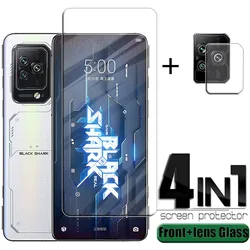 4-in-1 For Black Shark 5 Pro Glass For Black Shark 5 Pro 9H Transparent Screen Protector For Xiaomi Black Shark 5 Pro Lens Glass