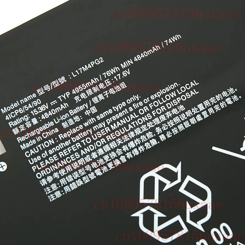 

L17M4PG2 L17C4PG2 Battery For Lenovo Legion Y730-17ICH Y740-17ICH Y9000K 2019SE XMSJ