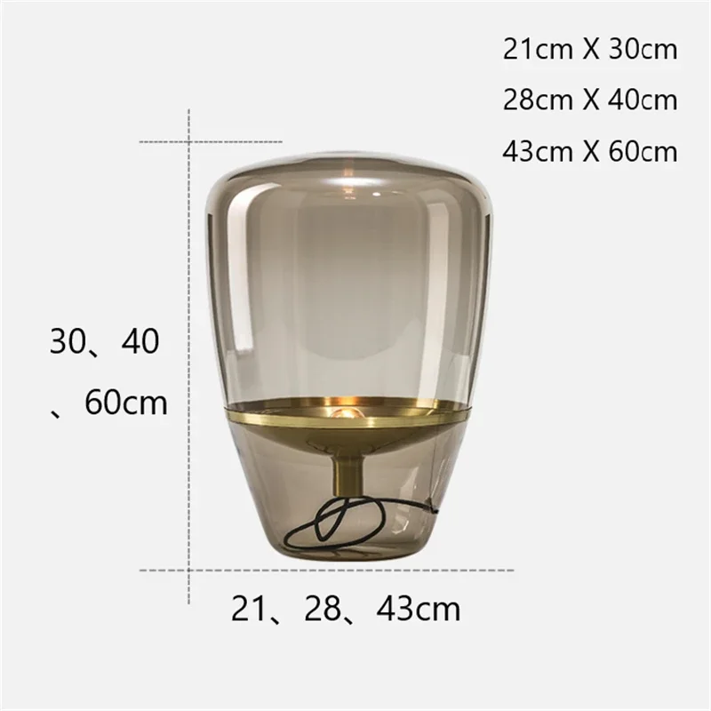 Imagem -04 - Lâmpadas de Mesa Vidro Moderno para Sala Estar Casa Deco Interior Lâmpada Cabeceira Lamparas de Mesa para el Dormitorio Led Lamparas Torta