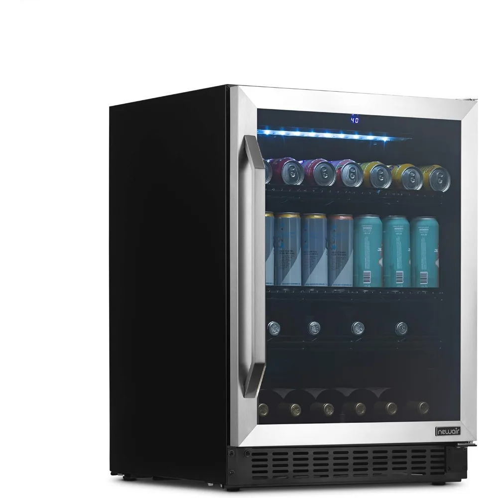 Customized24" Wine and Beverage Refrigerator with Filpshelf, 49 Bottle or 179 Can Capacity, Built-in Beverage Cooler in Stainles