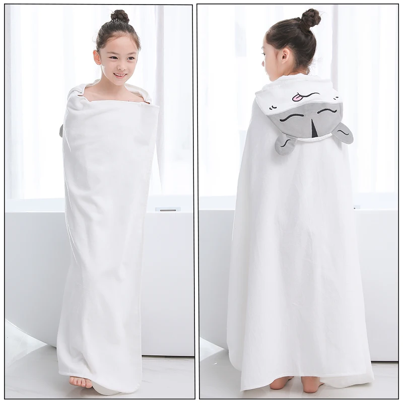 Baby Bath Hooded Towel Terry Cotton Kids Shower Robe Boy Girl Poncho Towels Children Bathrobe Newborn Stuff Swaddle Blankets