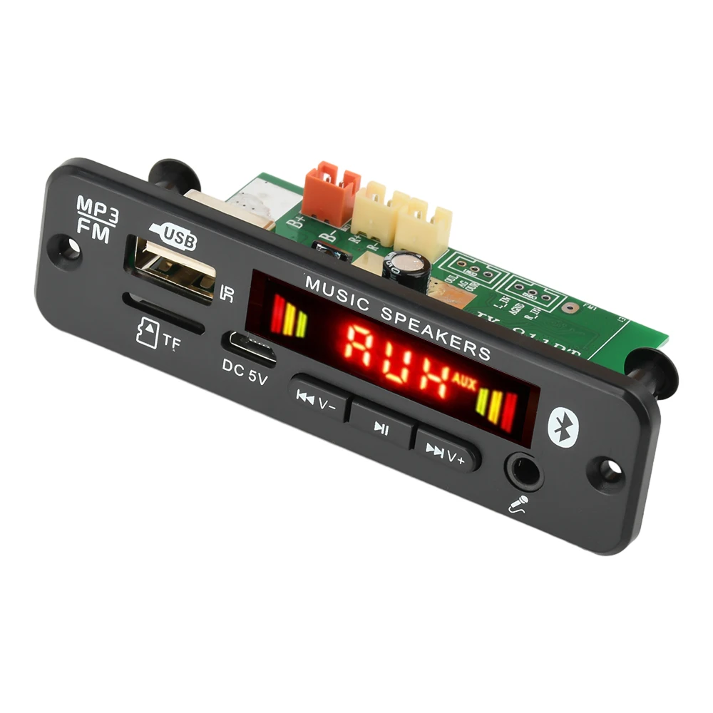 DC 6-18V 20W 20W Bluetooth 5.0 MP3 Amplificatore Decoder Scheda Radio FM Modulo Wireless Car Music Player TF USB Registra Chiamata