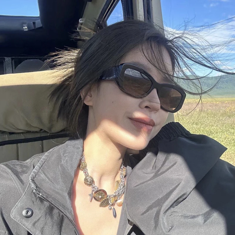 Hiking Camping Vintage Square Anti Light Glasses Women Man Women Cat Eye Sun Glasses Classic UV400 Fashion Outdoor Oculos De Sol