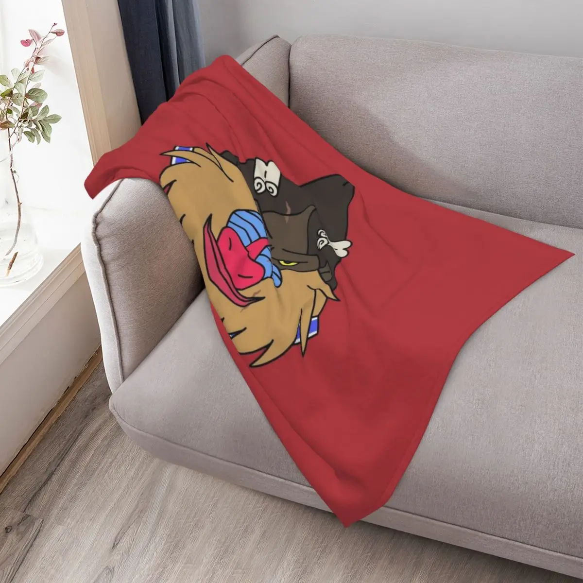 بطانية رمي Scarlemagne كبيرة جدًا، بطانيات هدية مضحكة لشعر الرسوم المتحركة #3