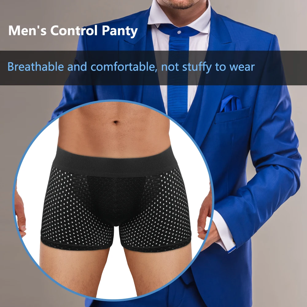Mannen Hip Lift Body Shaper Spons Fake Butt Padded Boxer Briefs uitgehold Ademend Afslanken Ondergoed Lichaam Vormgeven Enhancement