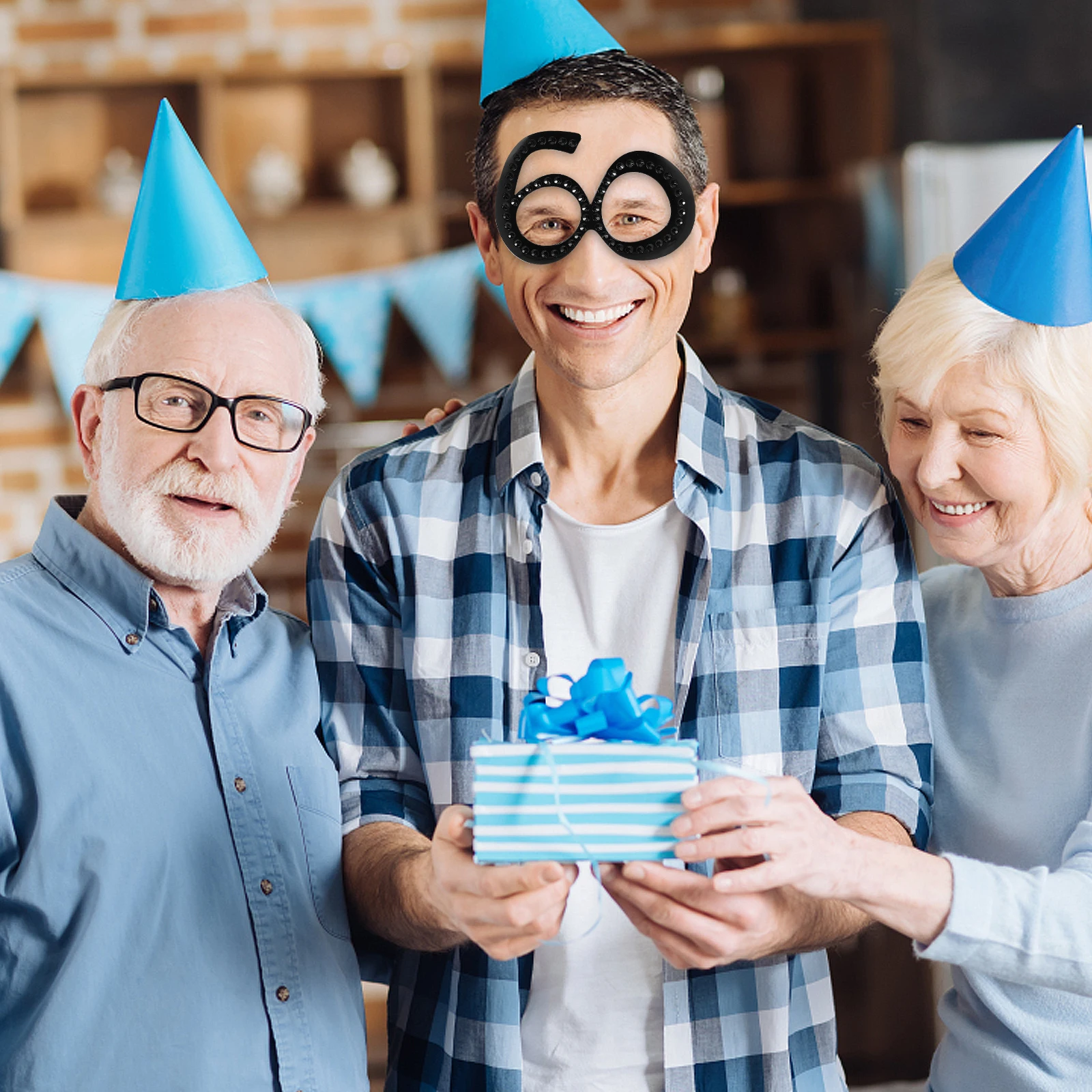 

Novelty Birthday Eyeglasses Funny Costume Sunglasses Party Prop Decorative Eyewear for Masquerade Carnival Performance