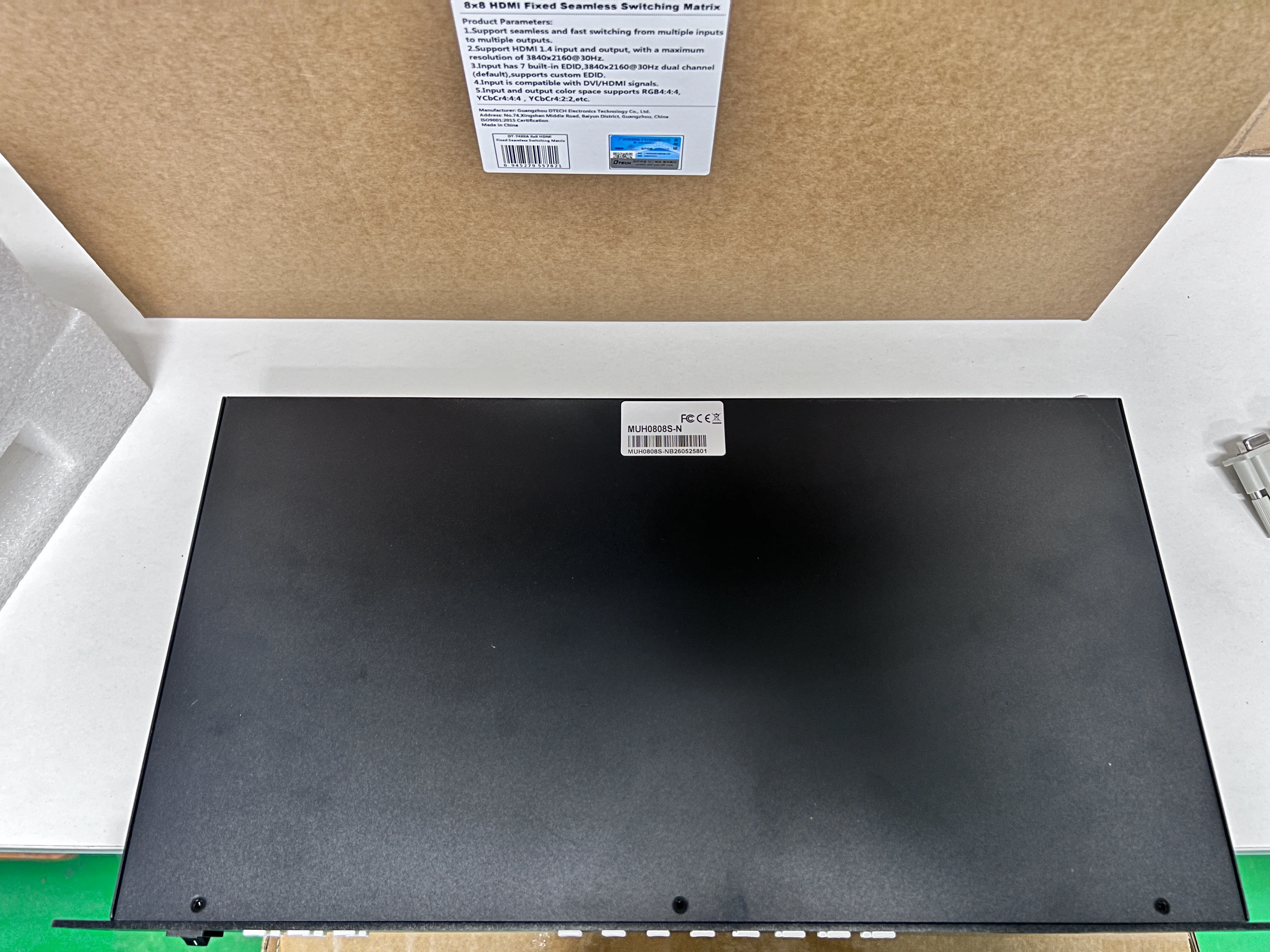 DTECH DT-7488A 8x8 4K 30Hz HDMI 1,4V Vaste naadloze schakelmatrix met IR RS232