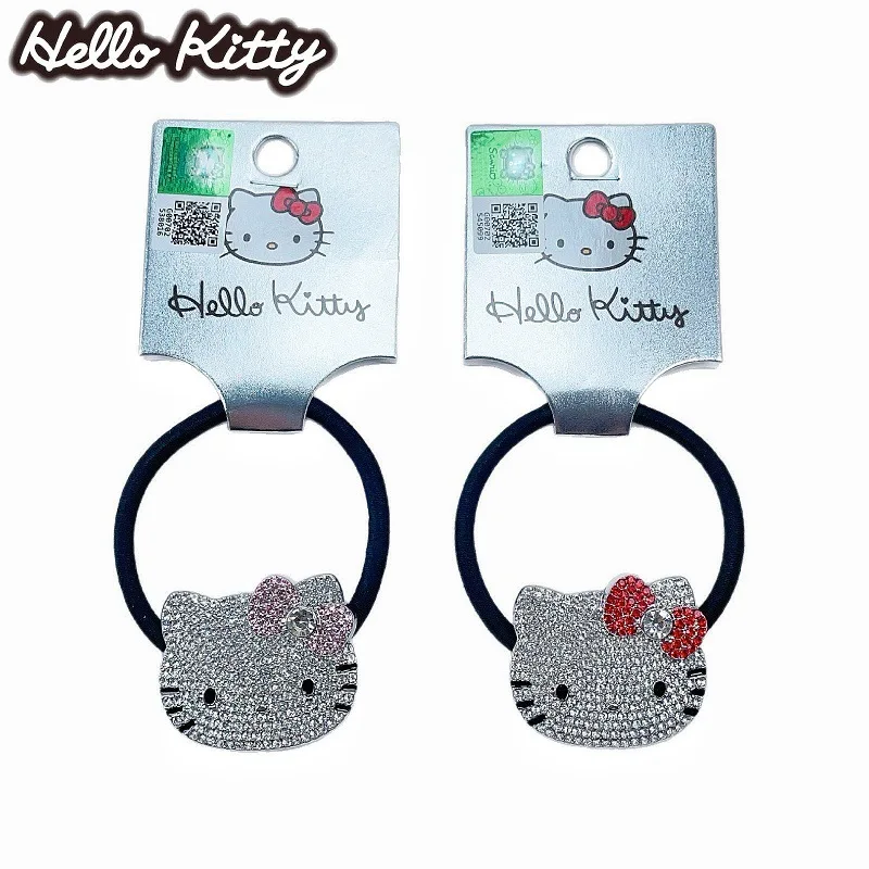 

Cartoon Hello Kitty Advanced Alloy Hair Ring Japanese Sanrio Girls Maruko Hair Accessories Creative Children's Festival Gift
