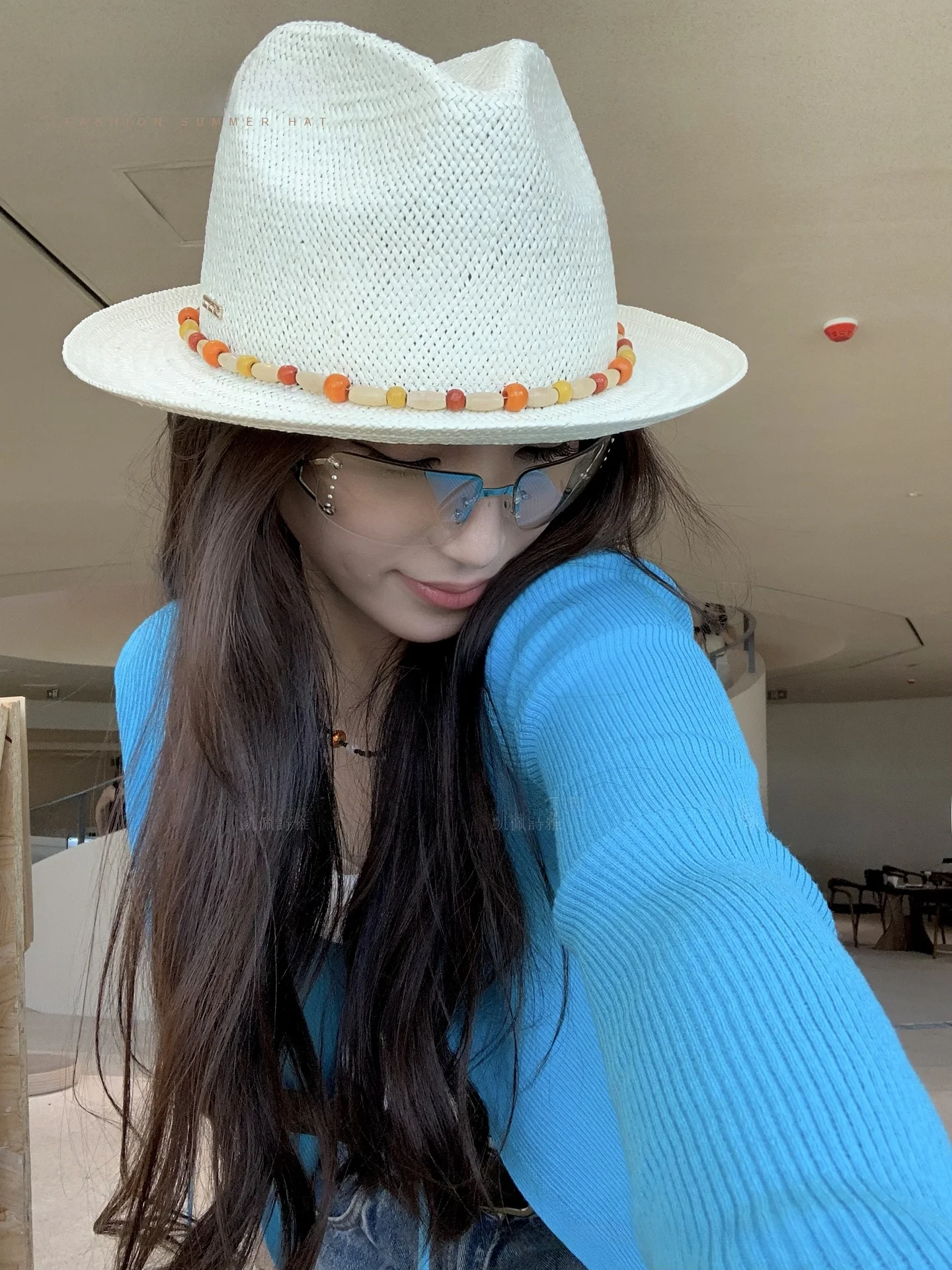 copisoya-beach-vacation-fashion-straw-hat-adjustable-bandeau-wide-brim-hat-breathable-summer-cap-for-women-casual-style