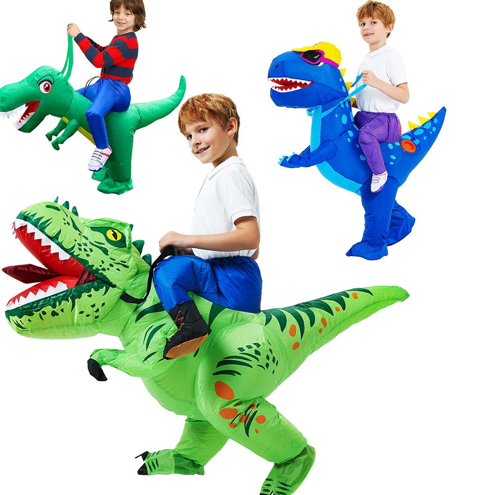 

Kids Child Dinosaur Inflatable Costume Anime Purim Halloween Christmas Party Cosplay Costumes Dress Suits for Boys Girls