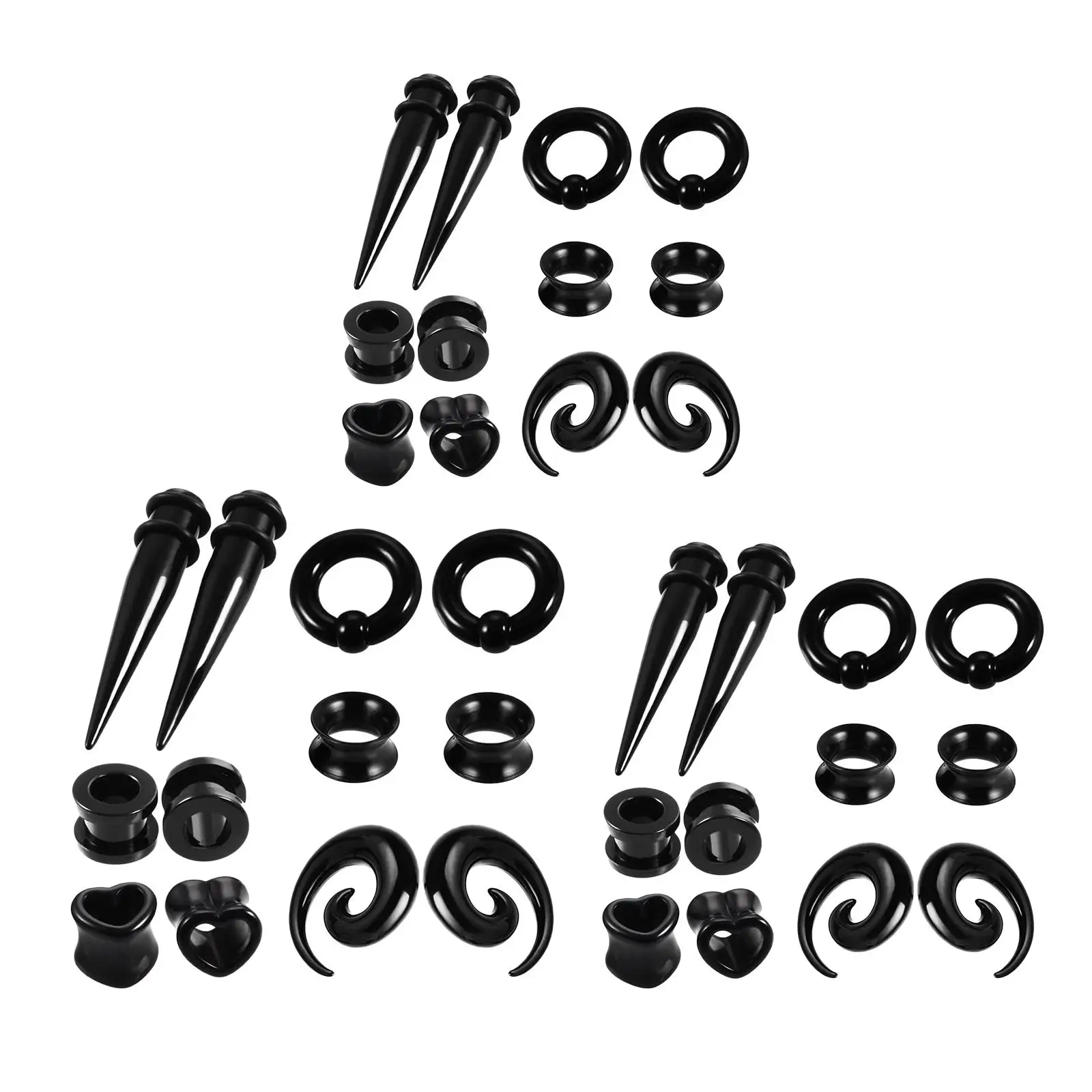 12 Pieces / Stretching Kit Expander 6/8 / 10mm Acrylic Cone And Stopper