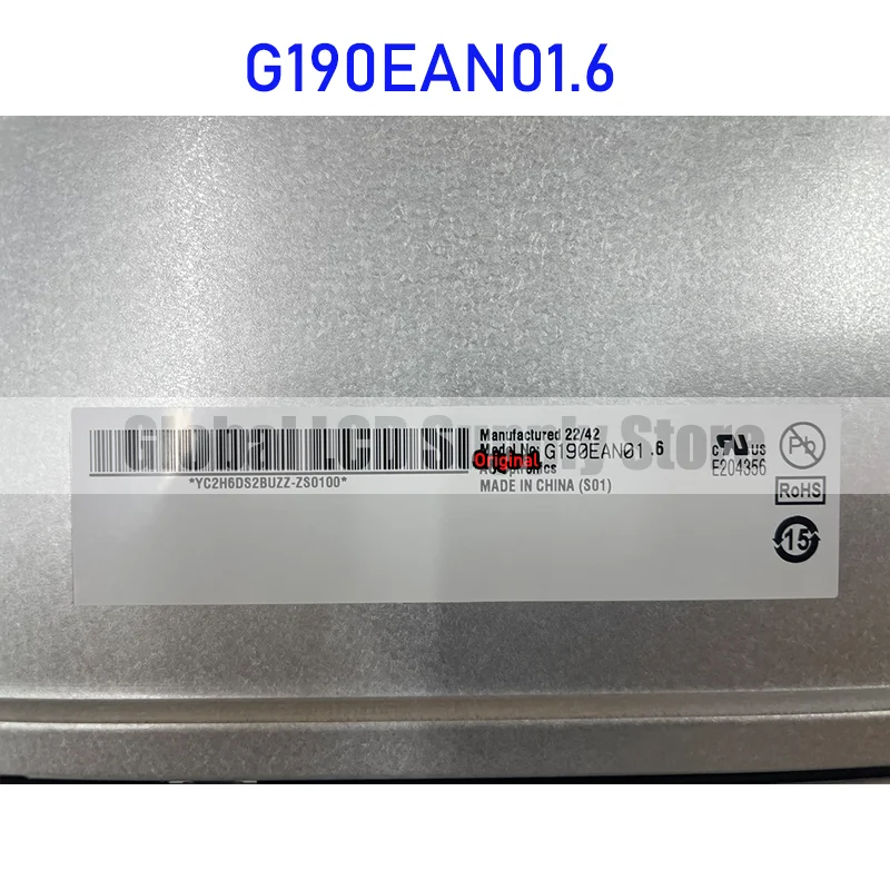 G190EAN01.6 Painel de tela LCD de 19,0 polegadas original para conector Auo de 30 pinos novo testado