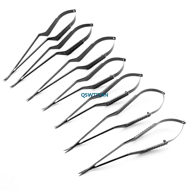 Micro Scissors black handle Neuro micro scissors Stainless Steel Microsurgical Scissors Instruments