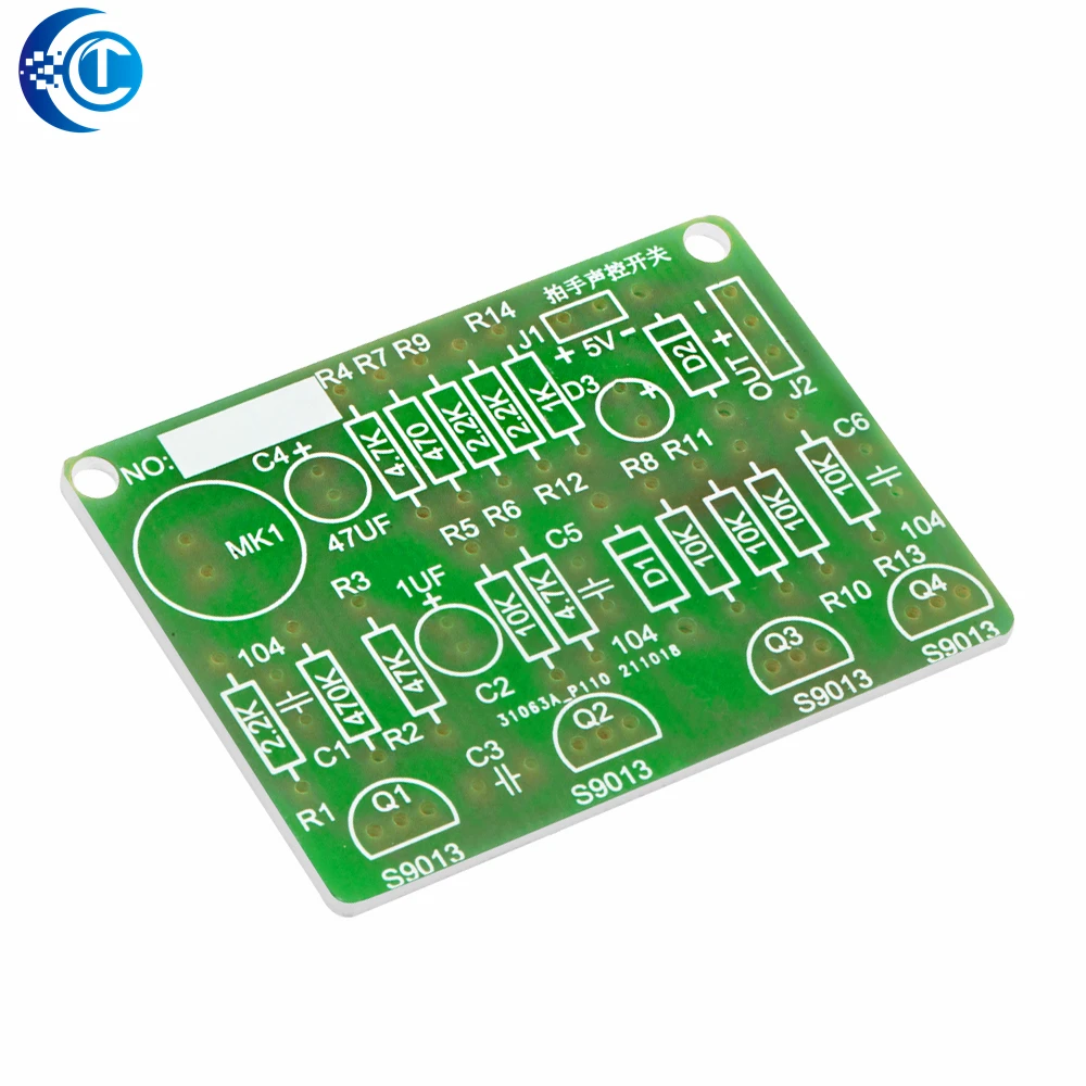 Saklar kontrol Clap akustik elektronik, Kit DIY, Sensor suara, sirkuit elektronik swakriya setelan modul PCB terintegrasi