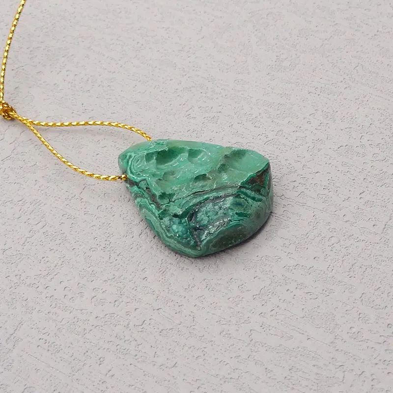 Natural Stone Malachite Freedom Shape Pendant Beads For Jewelry Making DIY Charms Pendants Necklace Accessories