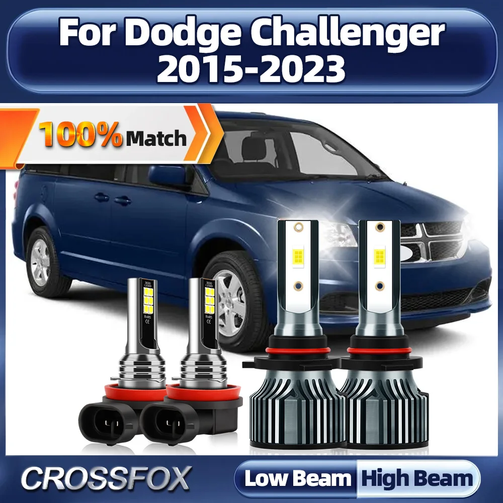 

10000 лм Автомобильные фары 6000K, белые Противотуманные фары 12 В для Dodge Challenger 2015-2018 2019 2020 2021 2022 2023