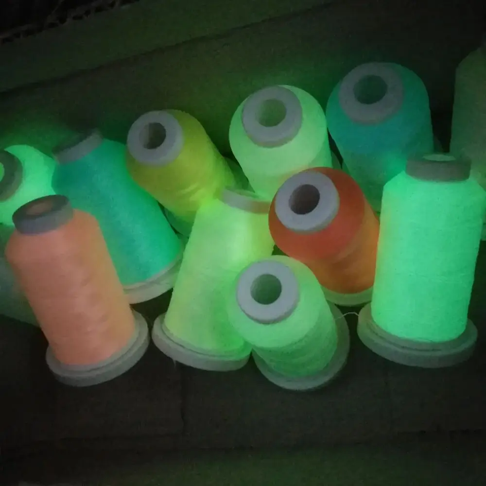 2PC 1000 Yards Luminous Embroidery Thread Glow In The Dark Cross Stitch Sewing Thread DIY Handmade Stitch Sewing Line Accessorie