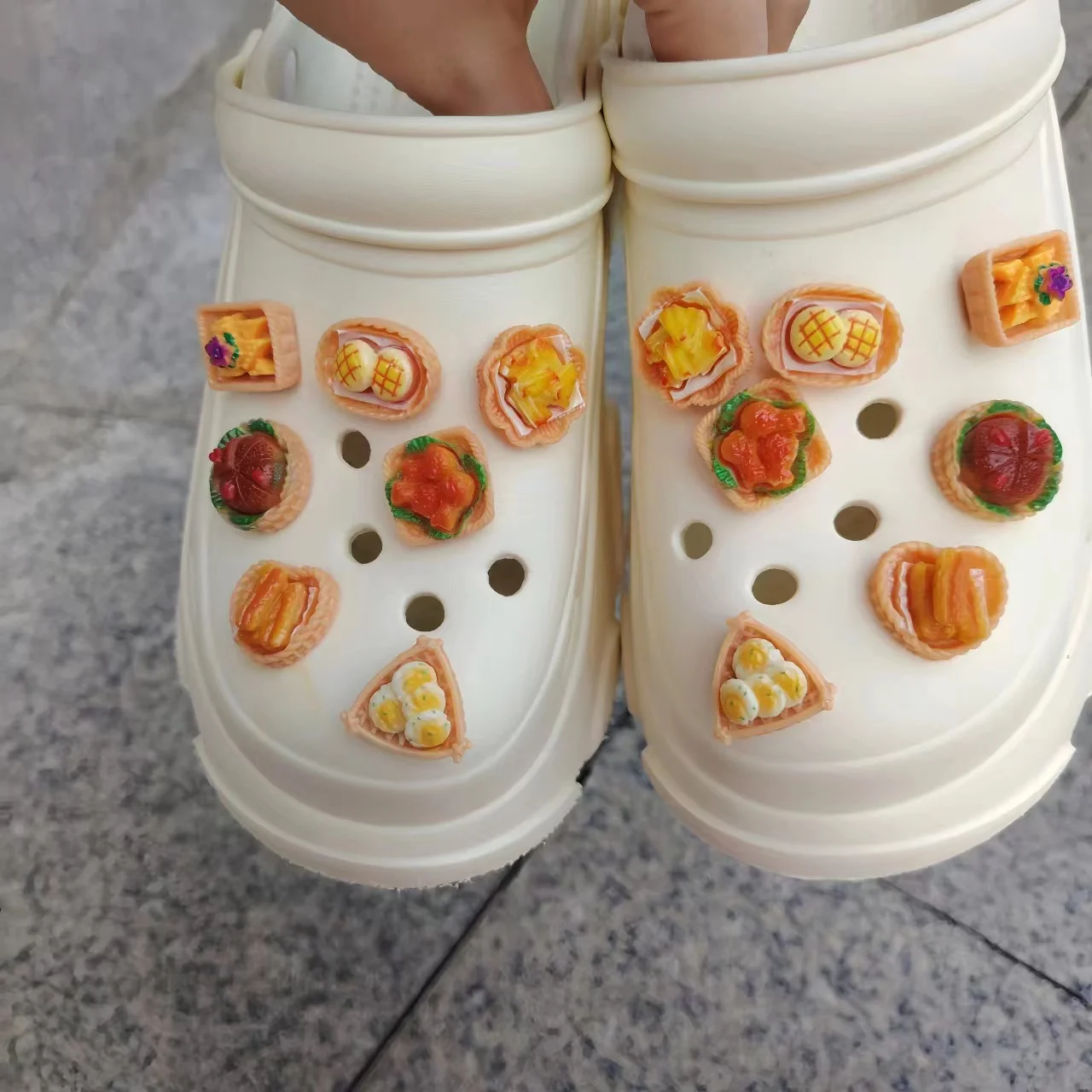 

14pcs Shoe Charms with Chinese Foods Pattern for Clog Shoes Decoration Gift ,Shoe Decorations Accessories Girls Boys Teens Kids